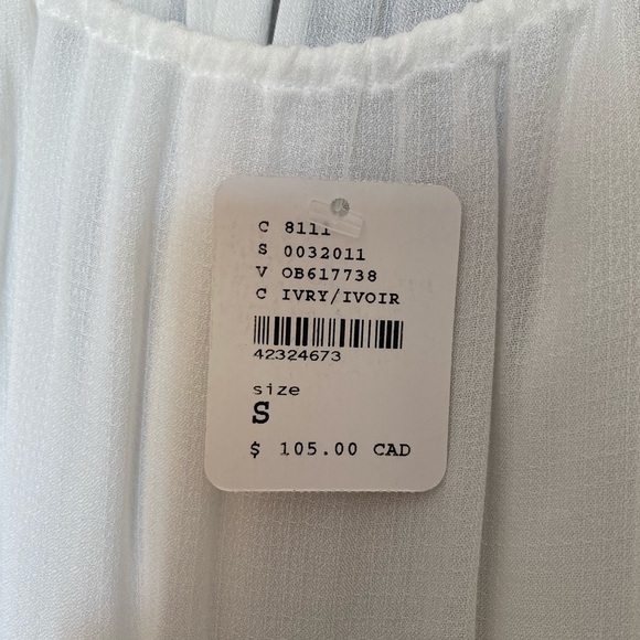 Free People // White ‘Soft & Flowy’ Tie Up Blouse - Picture 2 of 7